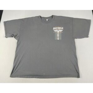 Alstyle Shirt Mens 3XL Gray Daytona Bike Week 2014 Biker‎ Graphic Florida Tee
